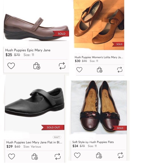 Hush Puppies Soft Style Mary Jane Shoes Sz 11 burgundy/wine EUC Like new - Picture 14 of 14